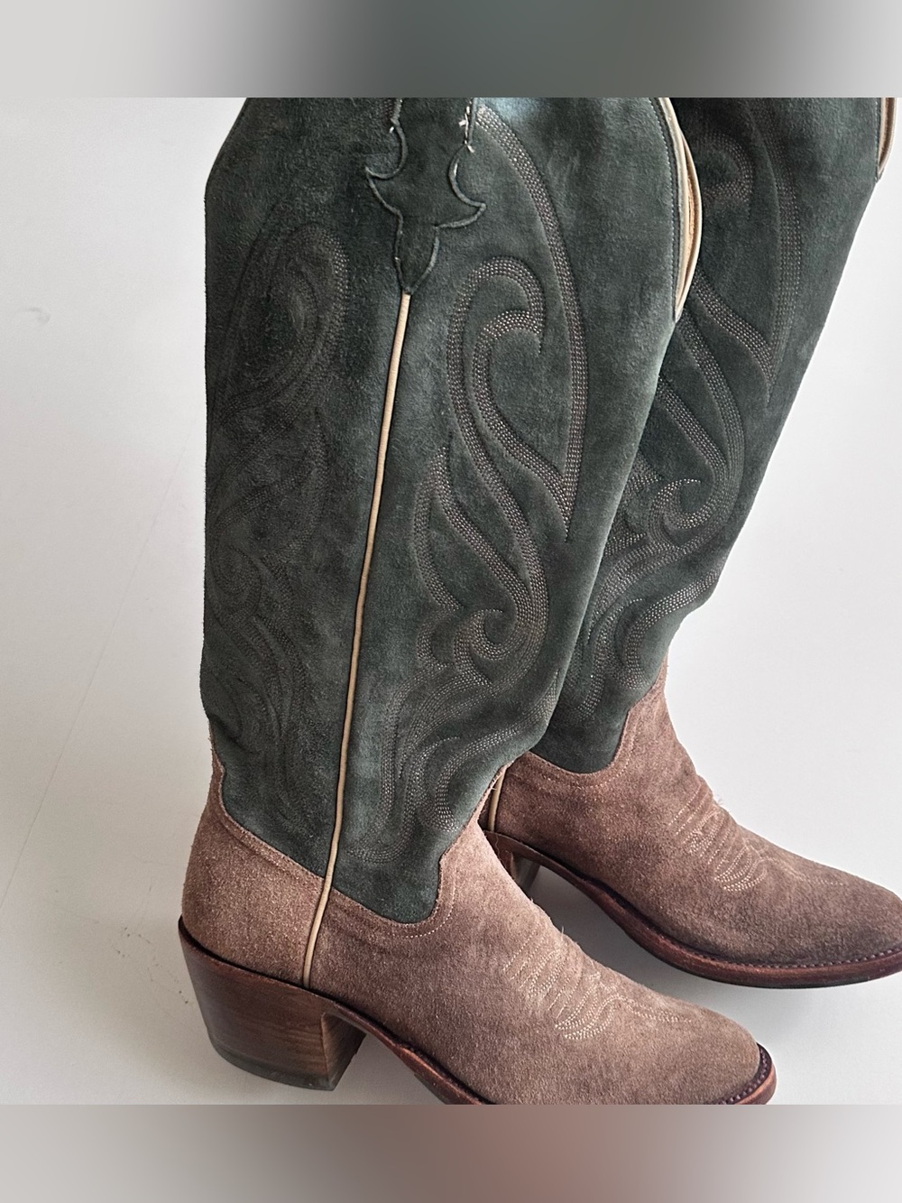 KEMO SABE women Suede Cowboy Boots Size 7.5
